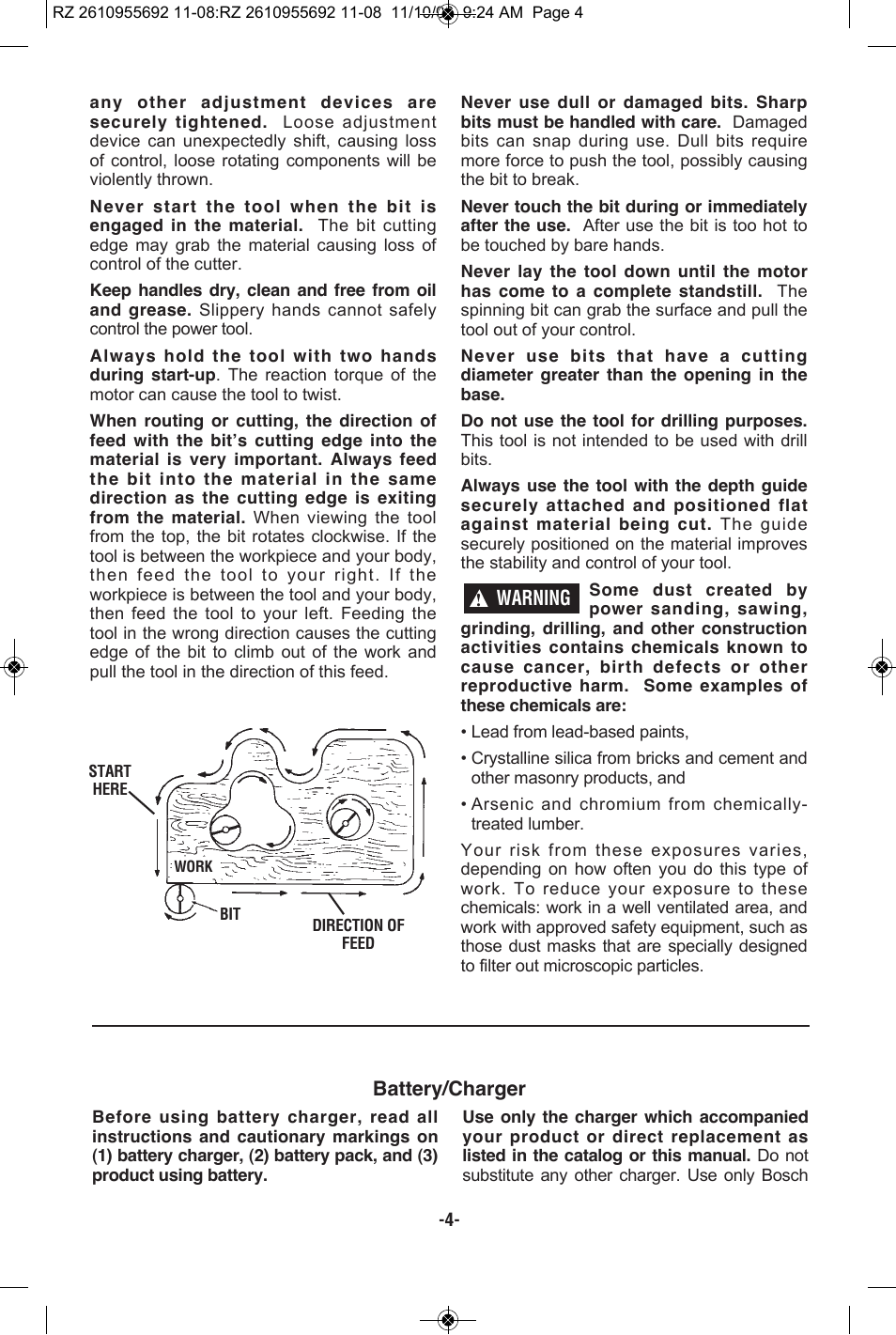 RotoZip CR18L User Manual | Page 4 / 48