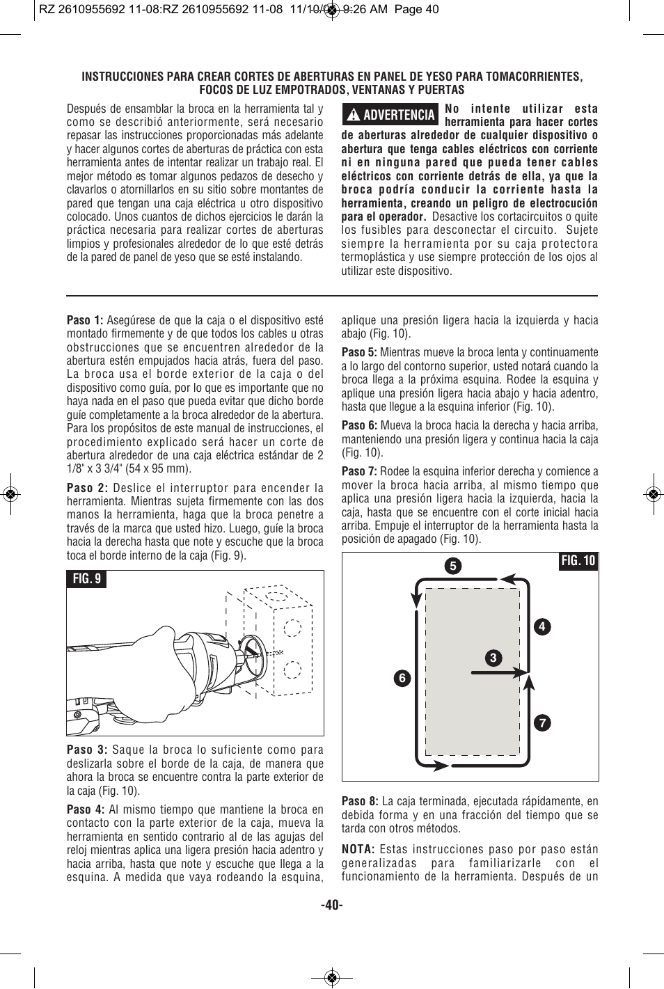 RotoZip CR18L User Manual | Page 40 / 48