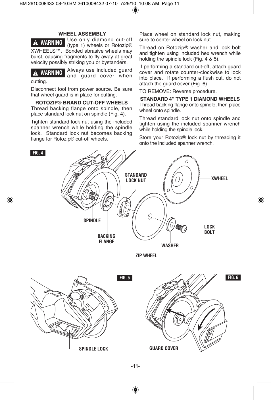 RotoZip RFS1000 User Manual | Page 11 / 44