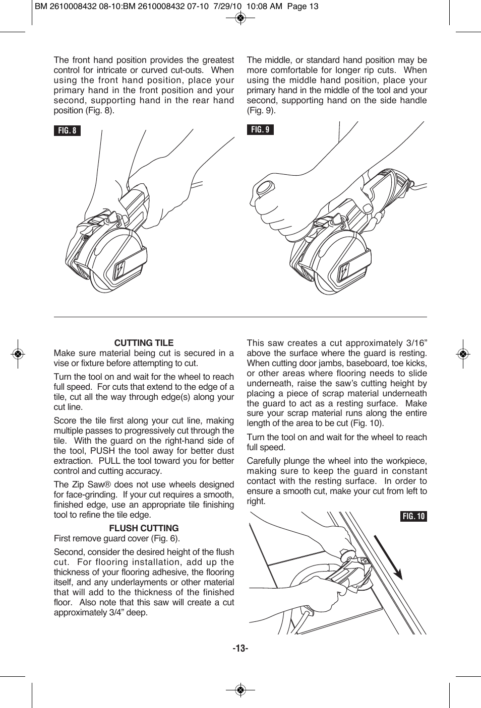 RotoZip RFS1000 User Manual | Page 13 / 44