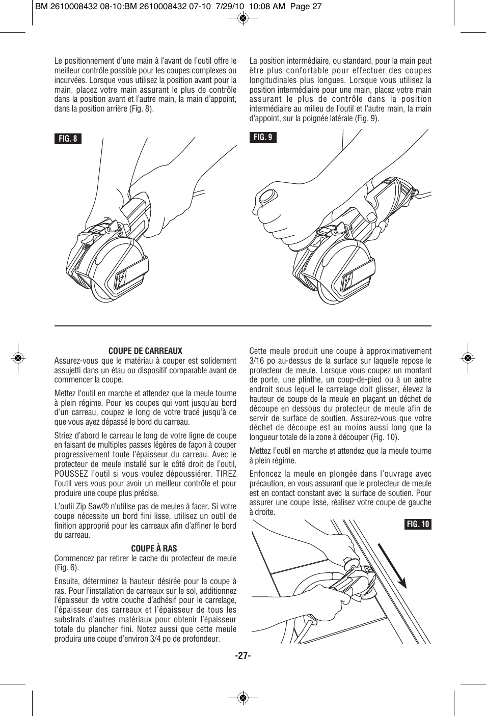 RotoZip RFS1000 User Manual | Page 27 / 44