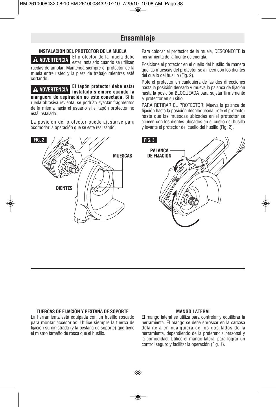 Ensamblaje | RotoZip RFS1000 User Manual | Page 38 / 44