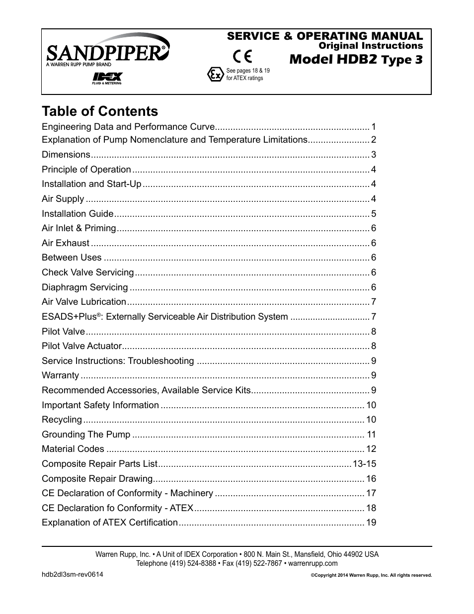 SANDPIPER HDB2 User Manual | 21 pages