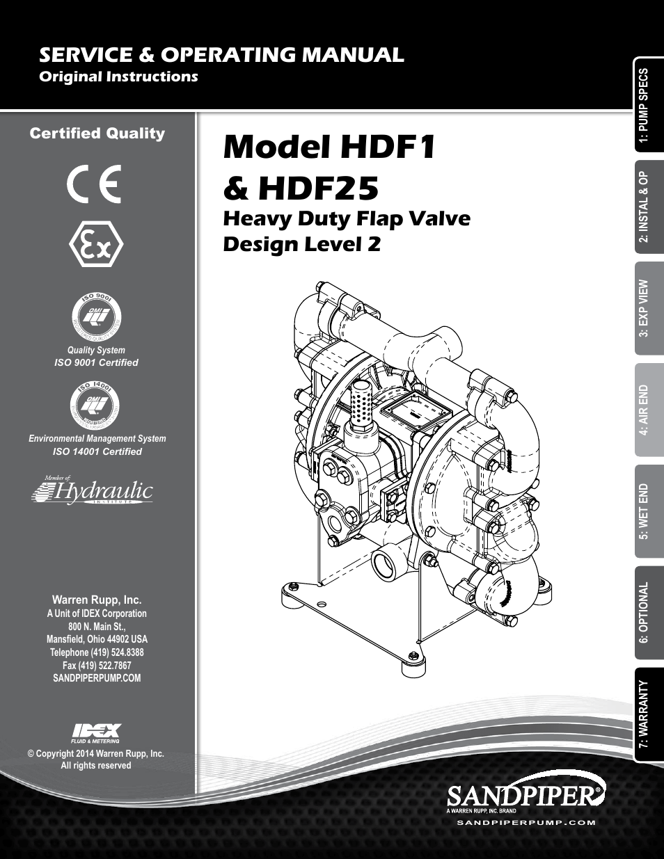SANDPIPER HDF25 User Manual | 19 pages