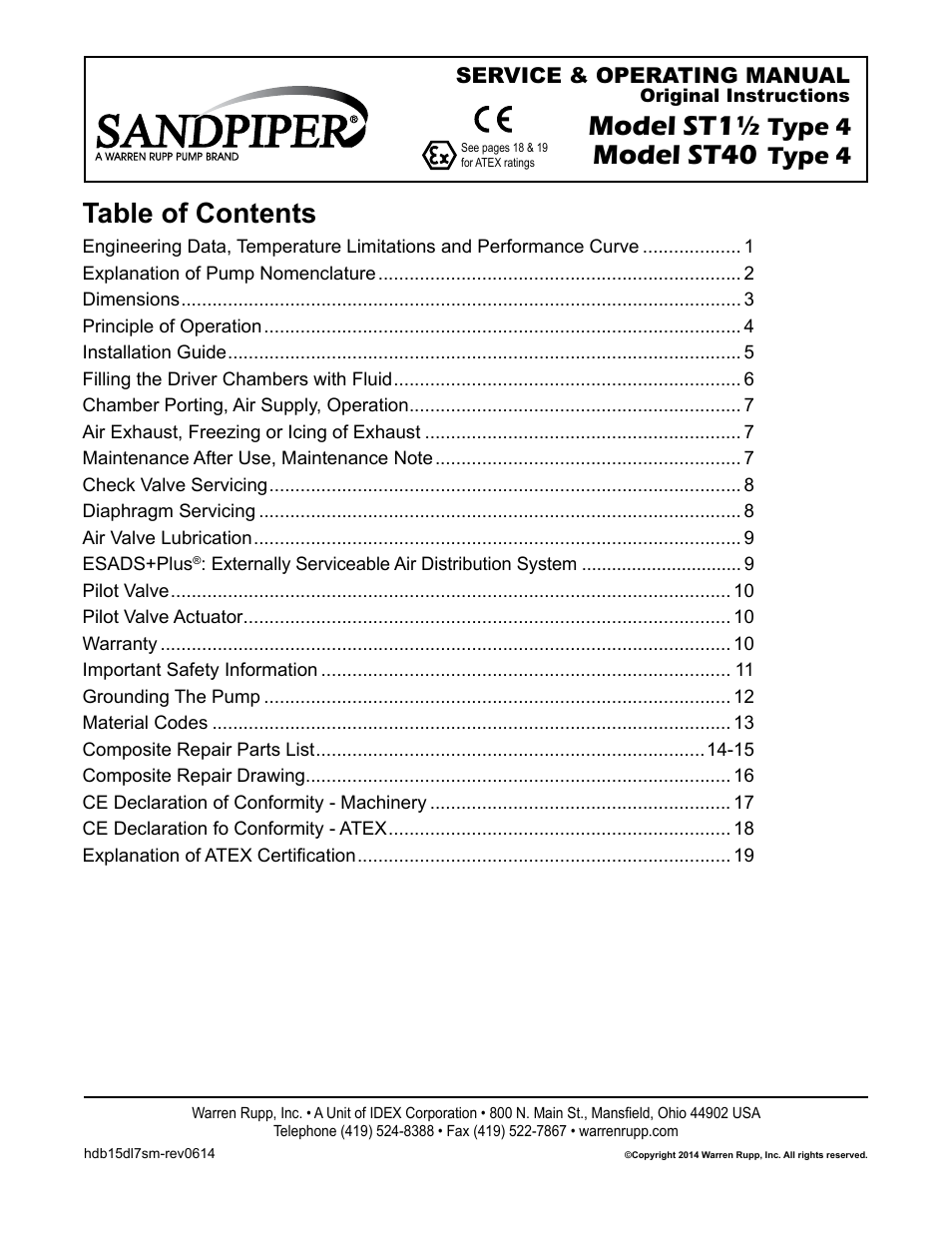 SANDPIPER ST40 User Manual | 21 pages