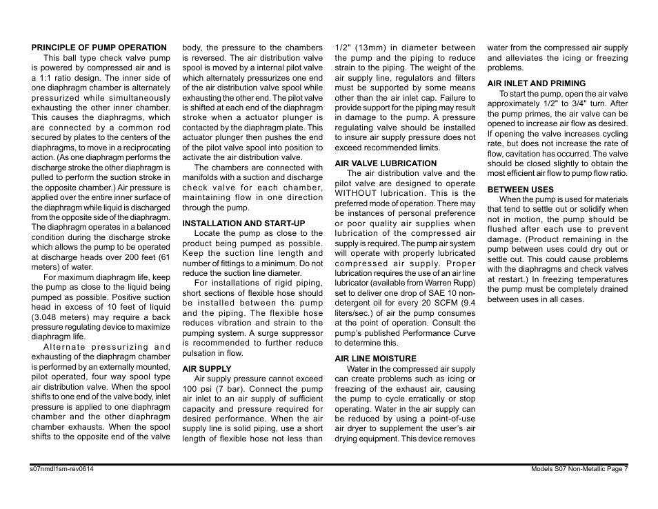 SANDPIPER S07 User Manual | Page 9 / 35