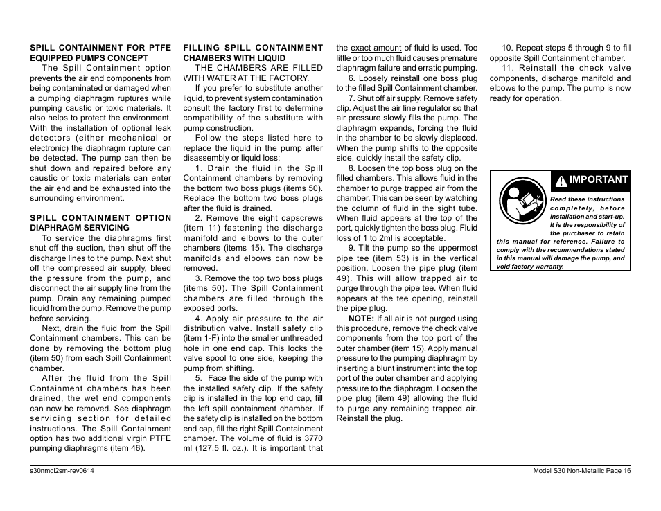 SANDPIPER S30 Non-Metallic User Manual | Page 18 / 39