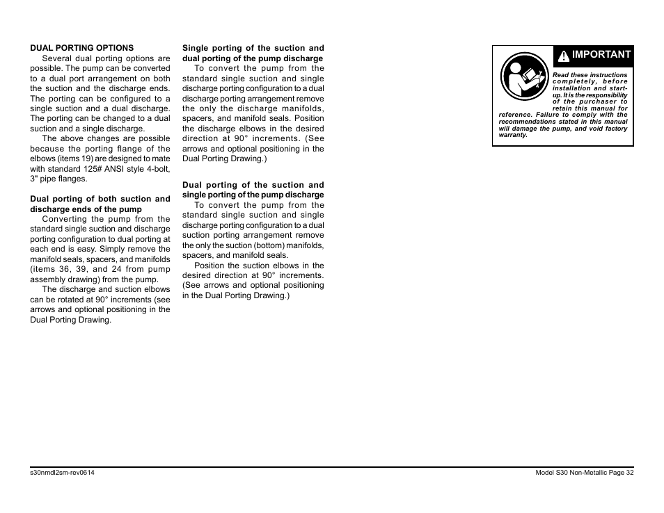 SANDPIPER S30 Non-Metallic User Manual | Page 34 / 39