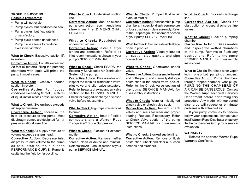 SANDPIPER S05 Non-Metallic User Manual | Page 10 / 26
