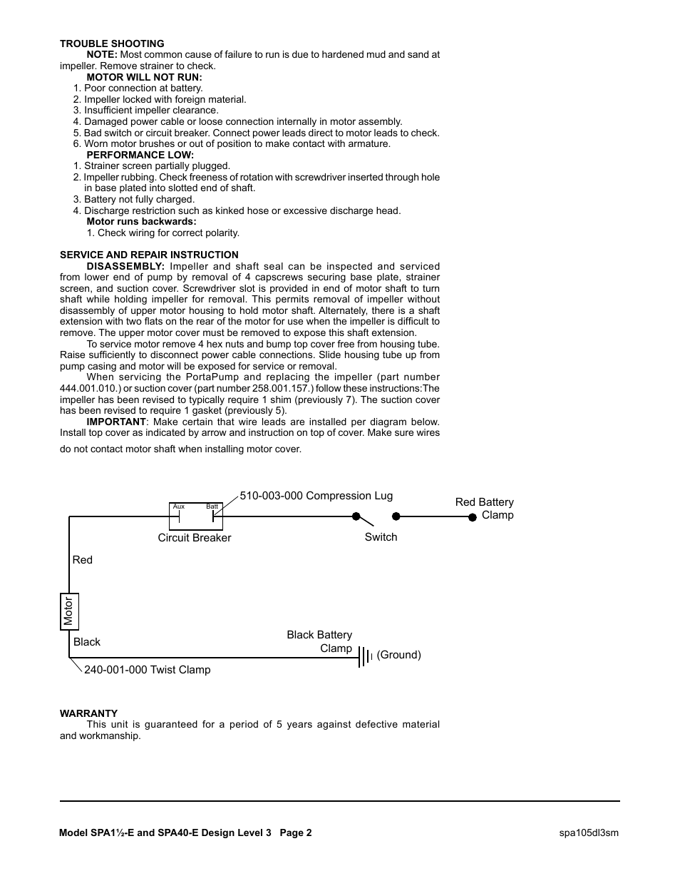 SANDPIPER SPA40-E User Manual | Page 2 / 5