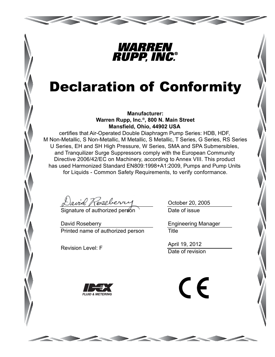Declaration of conformity | SANDPIPER GH2 User Manual | Page 9 / 9