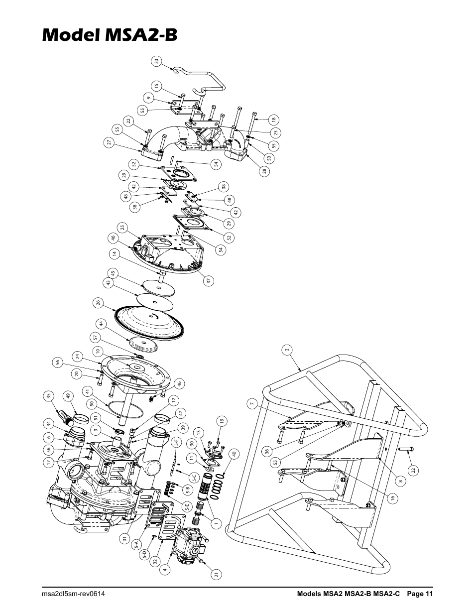 Model msa2-b | SANDPIPER MSA2-C User Manual | Page 13 / 16