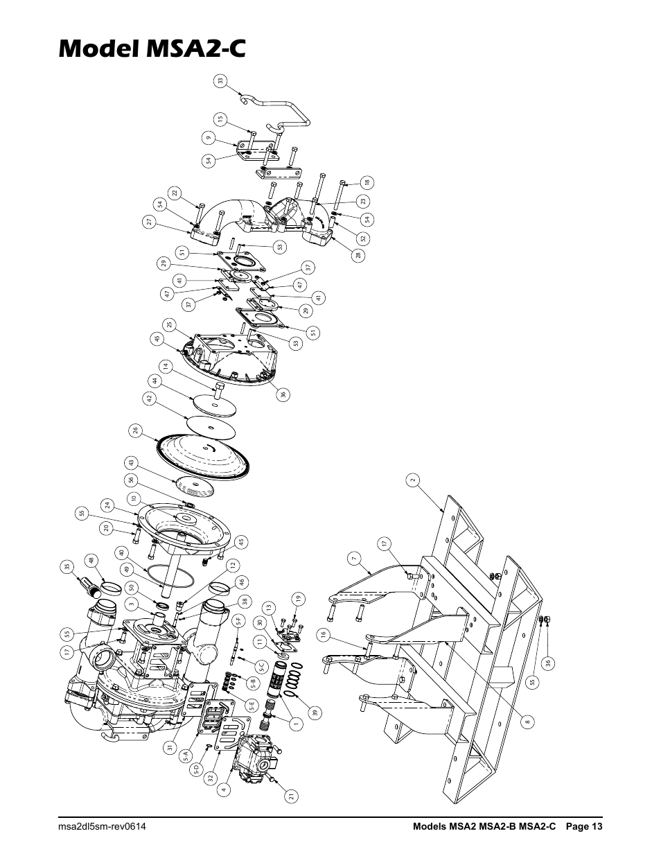 Model msa2-c | SANDPIPER MSA2-C User Manual | Page 15 / 16