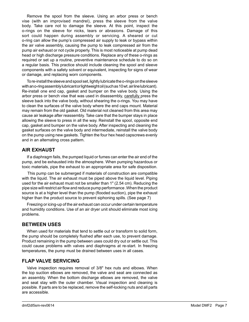 SANDPIPER DMF2S User Manual | Page 9 / 23