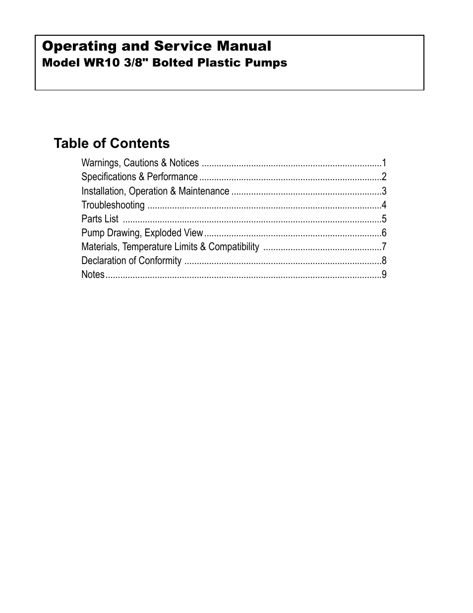 SANDPIPER WR10 3/8 User Manual | Page 3 / 12