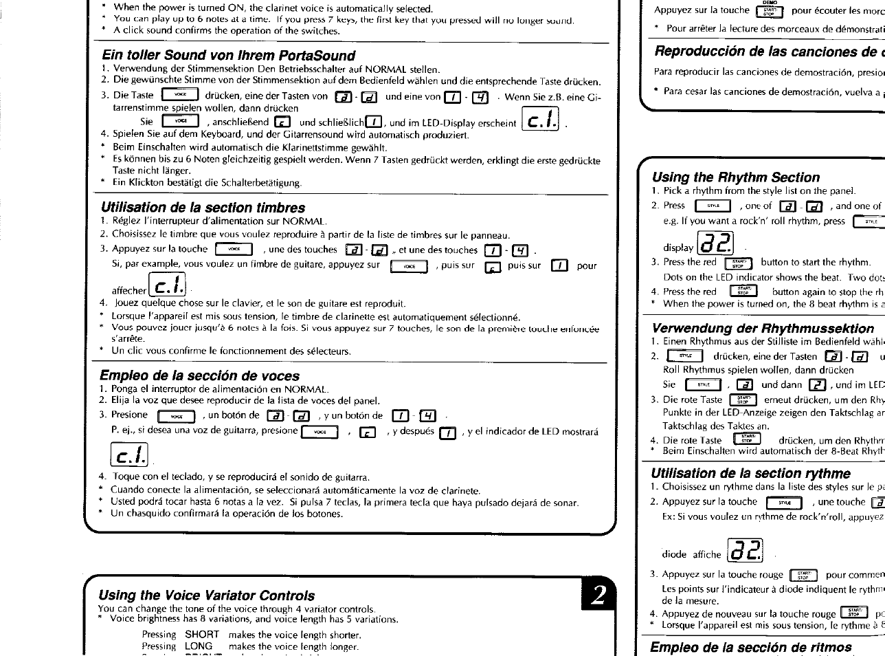 Yamaha PSS-100 User Manual | Page 5 / 16