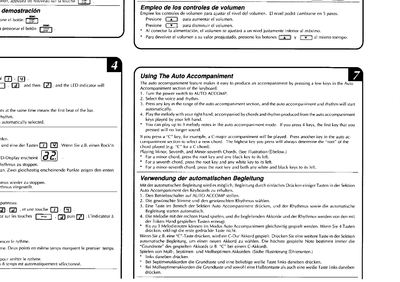 Dd ra | Yamaha PSS-100 User Manual | Page 6 / 16