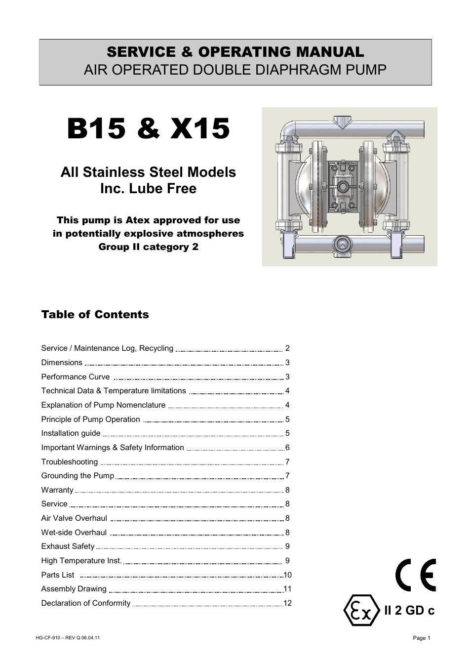 SANDPIPER X15 User Manual | 12 pages