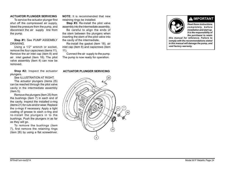 SANDPIPER M1F Metallic User Manual | Page 26 / 34