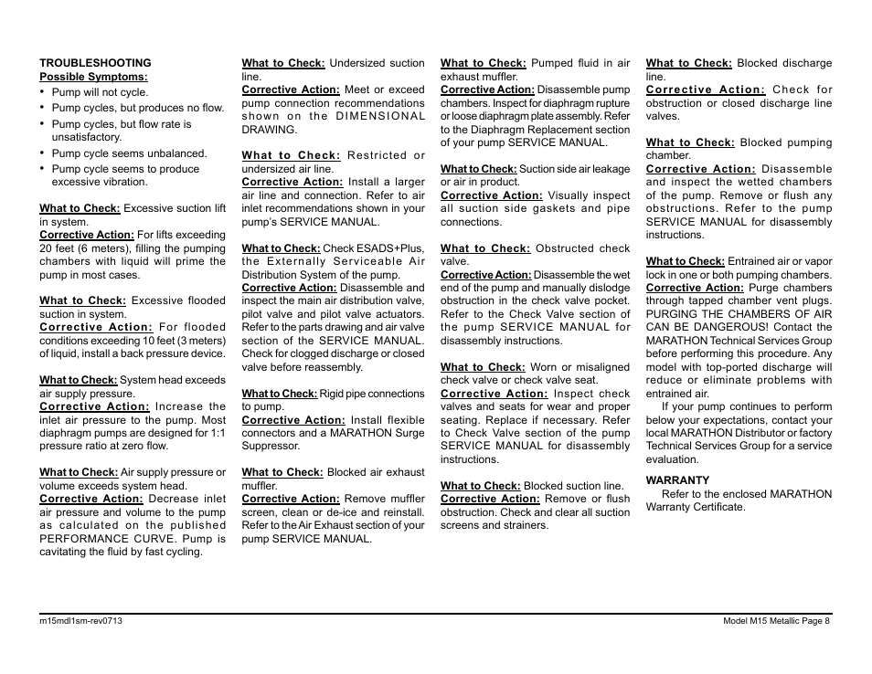 SANDPIPER M15 Metallic User Manual | Page 10 / 34