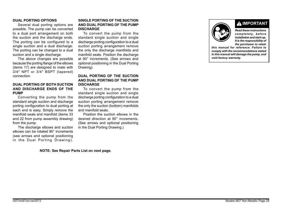 SANDPIPER M07 Non-Metallic User Manual | Page 30 / 35