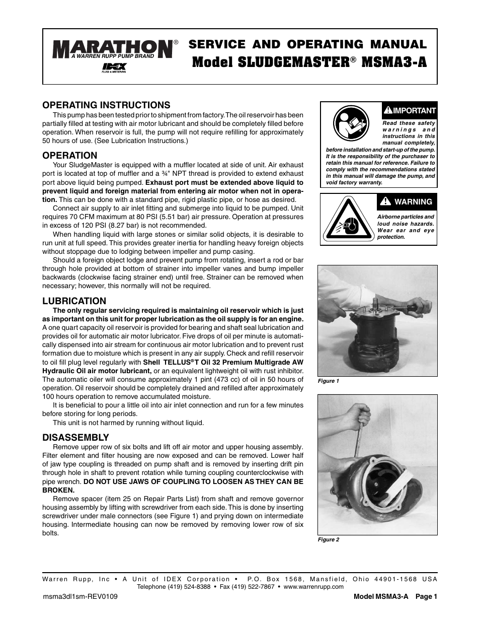 SANDPIPER MSMA3-A User Manual | 5 pages