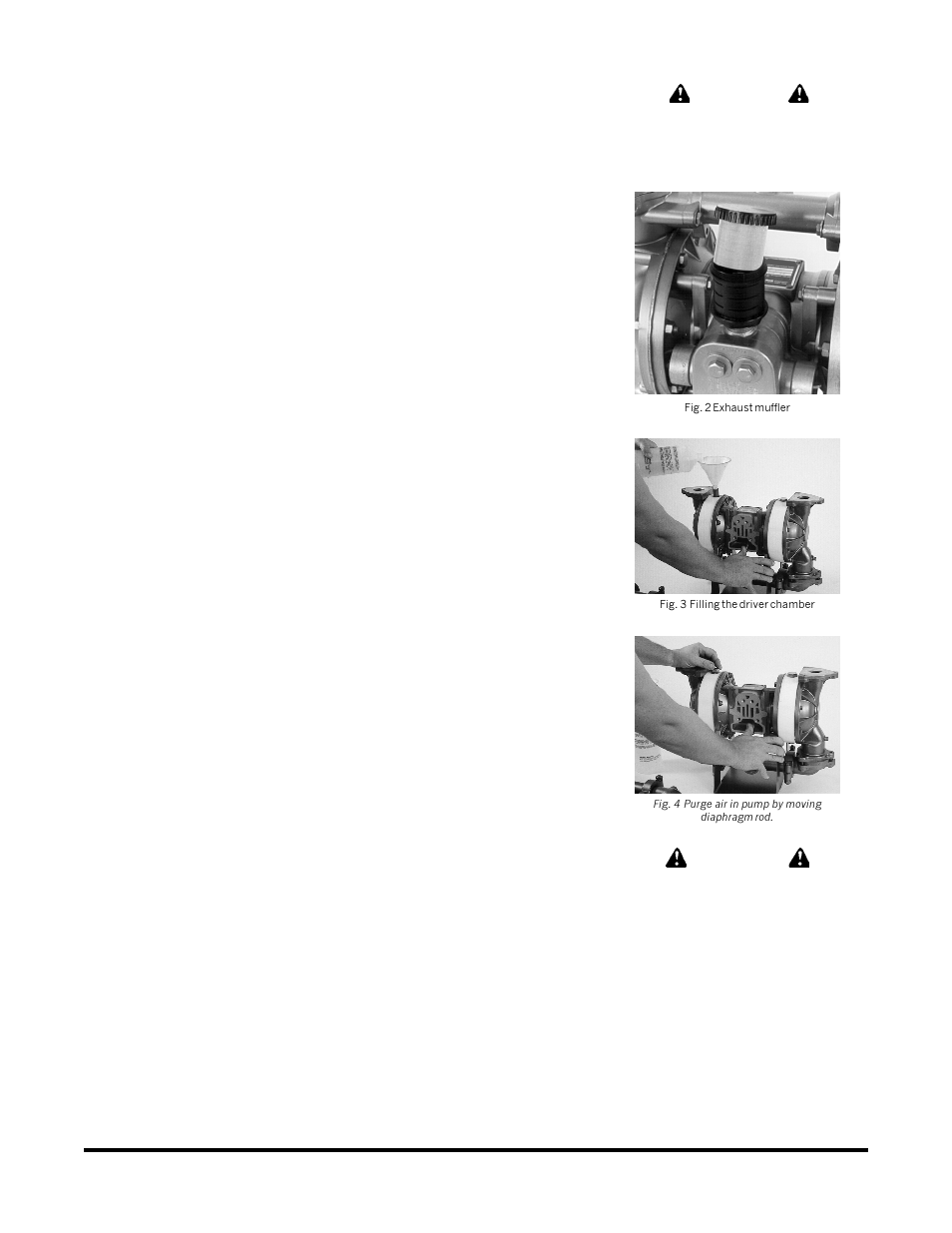 Air supply, Air inlet & priming, Externally serviceable air distribution system | Warning, Danger | SANDPIPER MP04D User Manual | Page 2 / 9
