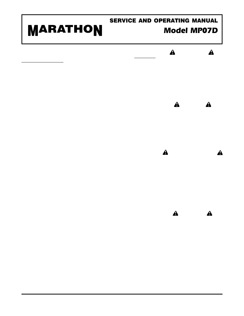 SANDPIPER MP07D User Manual | 9 pages