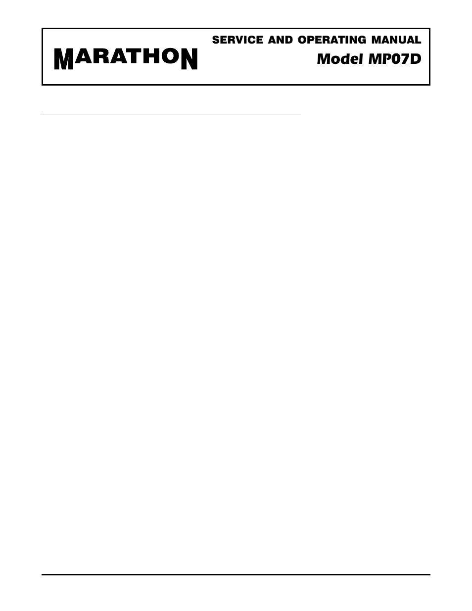 Model mp07d, Service and operating manual design level 3 | SANDPIPER MP07D User Manual | Page 6 / 9