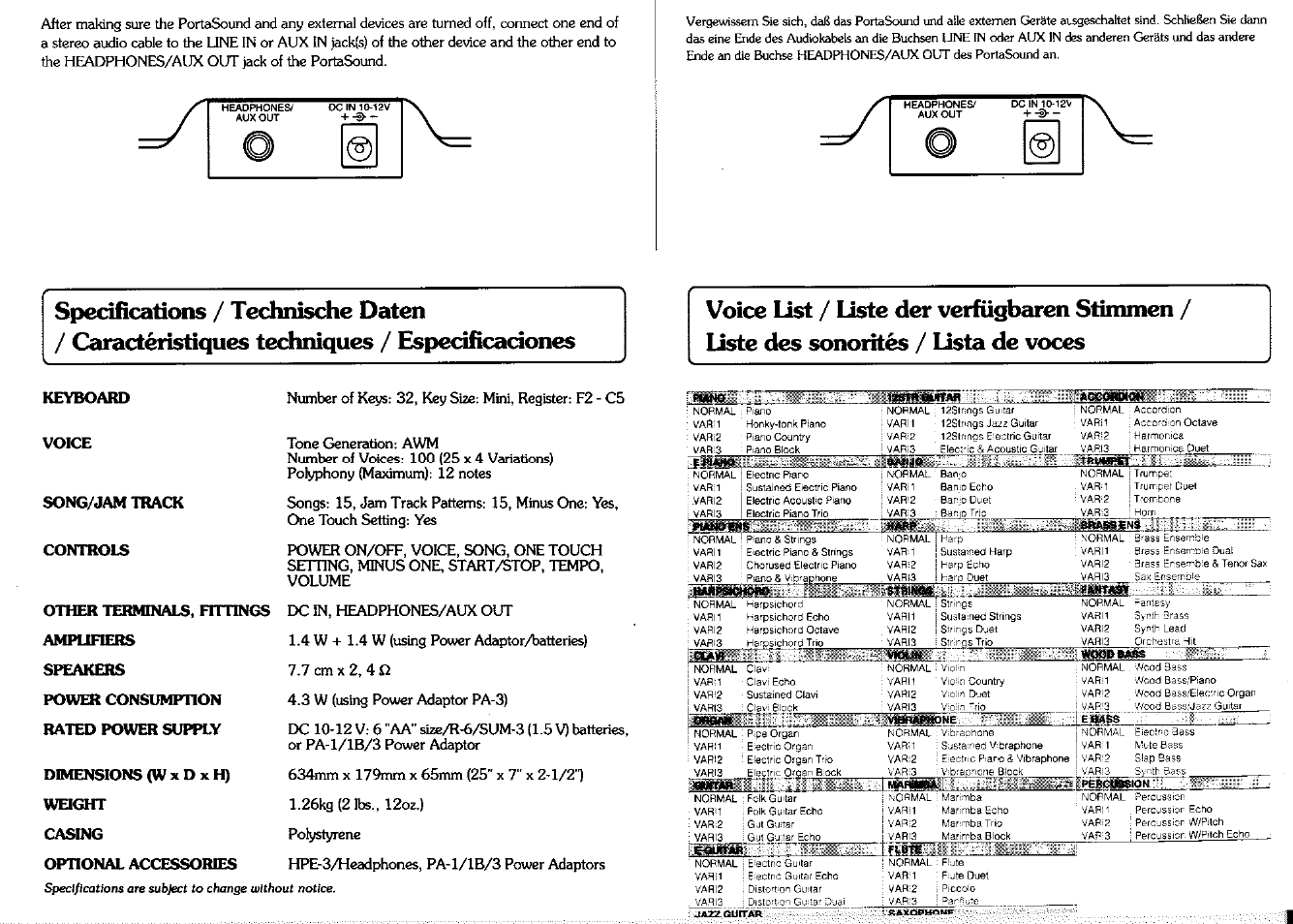 Yamaha PSS-12 User Manual | Page 5 / 16