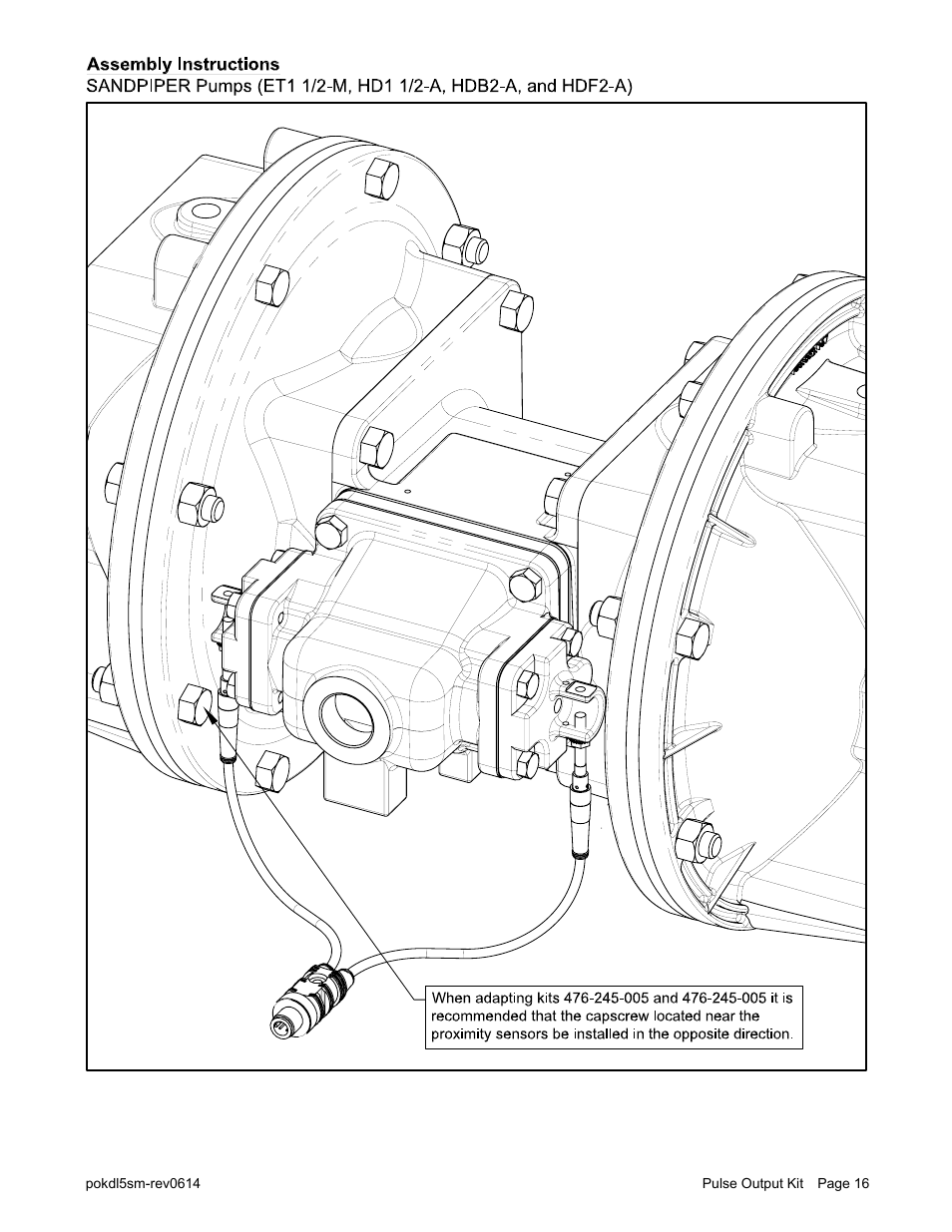 SANDPIPER PULSE OUTPUT KIT User Manual | Page 16 / 18