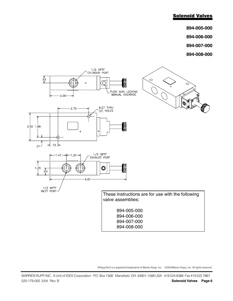 SANDPIPER RuppTech Solenoid Valves User Manual | Page 6 / 7