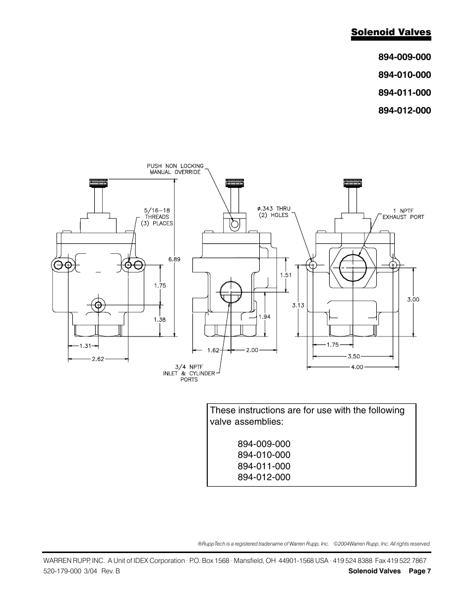 SANDPIPER RuppTech Solenoid Valves User Manual | Page 7 / 7