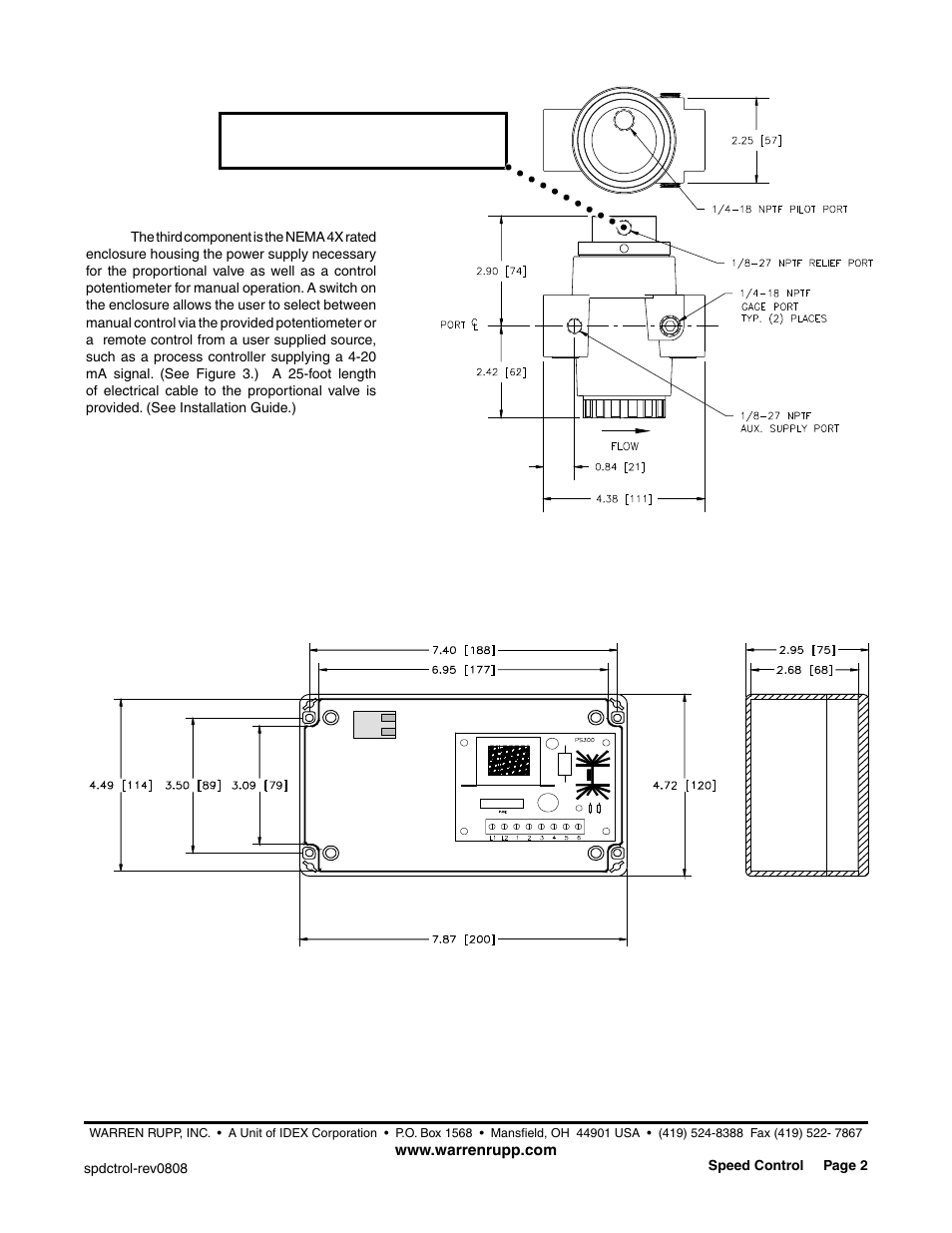 1" port model | SANDPIPER ELECTRO-PNEUMATIC SPEED CONTROL SYSTEM User Manual | Page 2 / 5