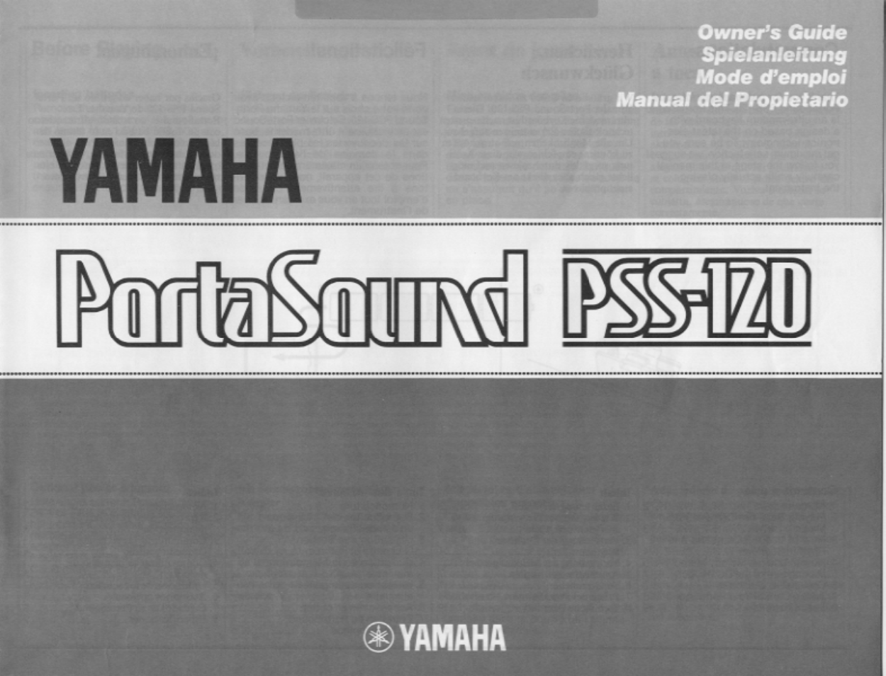 Yamaha PSS-120 User Manual | 12 pages