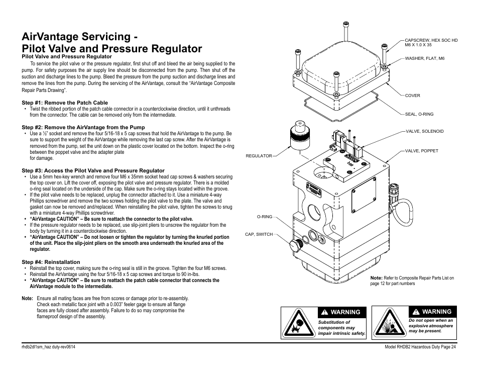 SANDPIPER RHDB2 Hazardous Duty User Manual | Page 26 / 38