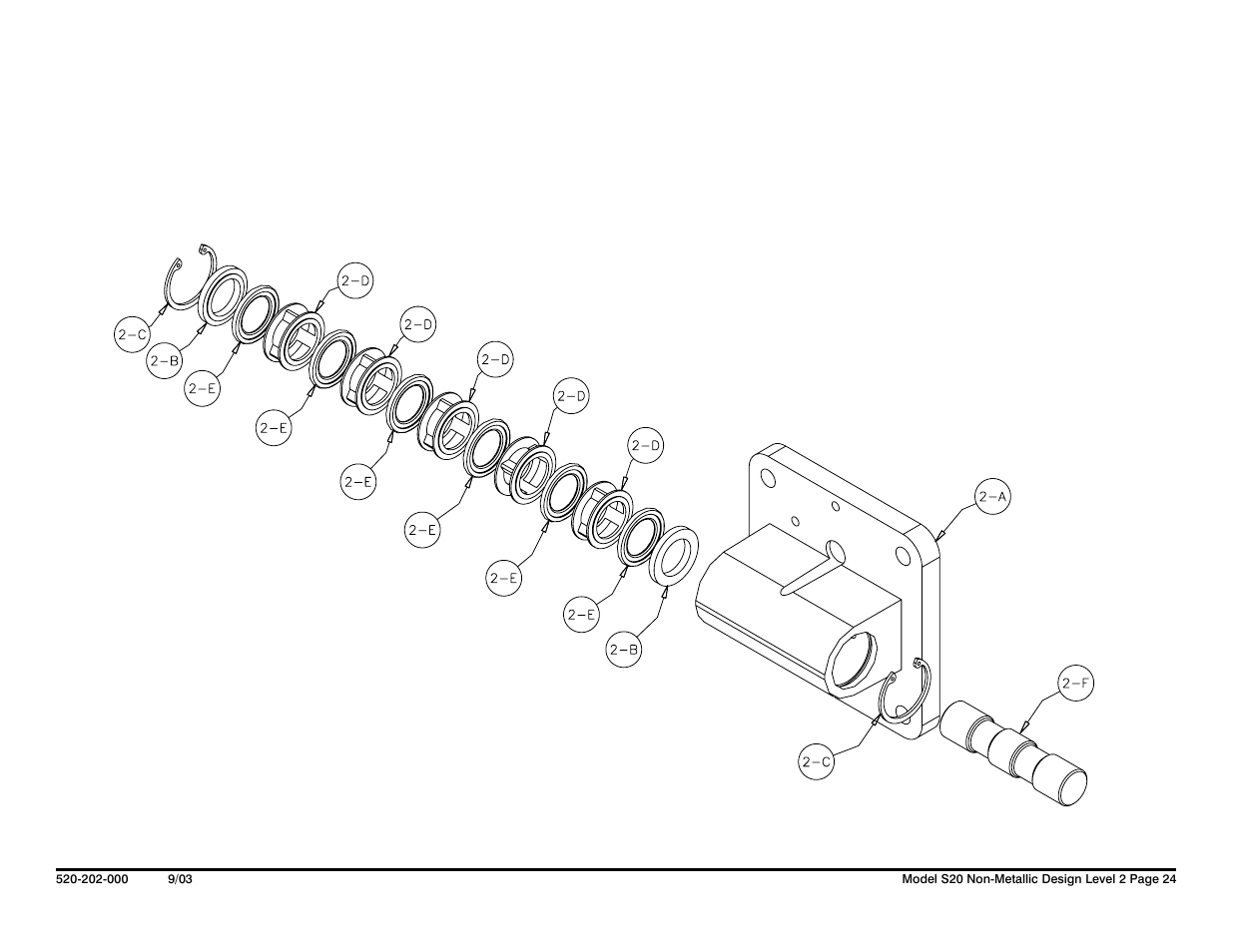Pilot valve assembly drawing | SANDPIPER S20 Non-Metallic User Manual | Page 26 / 36