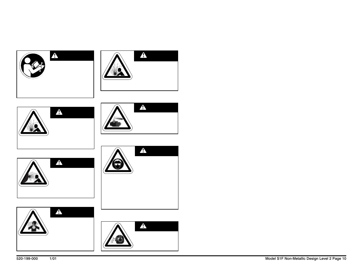 Important safety information, Warning, Caution | Warning important | SANDPIPER S1F Non-Metallic User Manual | Page 12 / 33