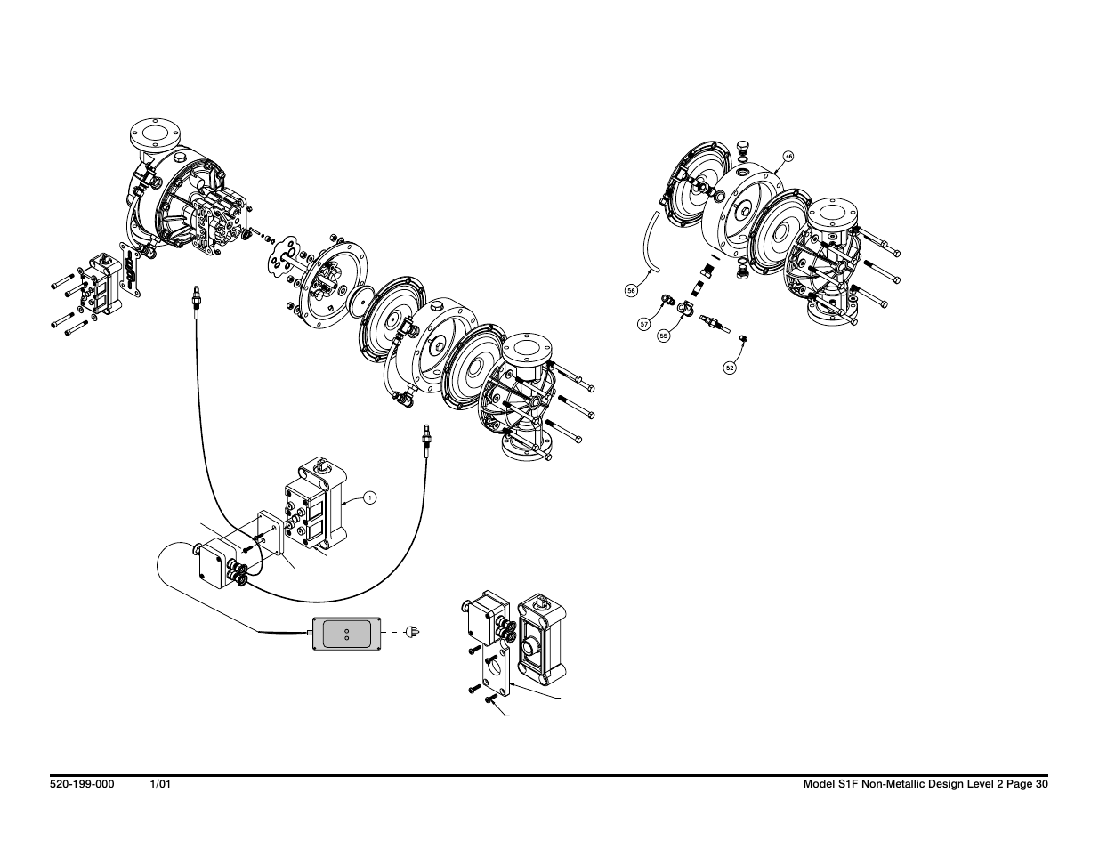Leak detection options drawing | SANDPIPER S1F Non-Metallic User Manual | Page 32 / 33