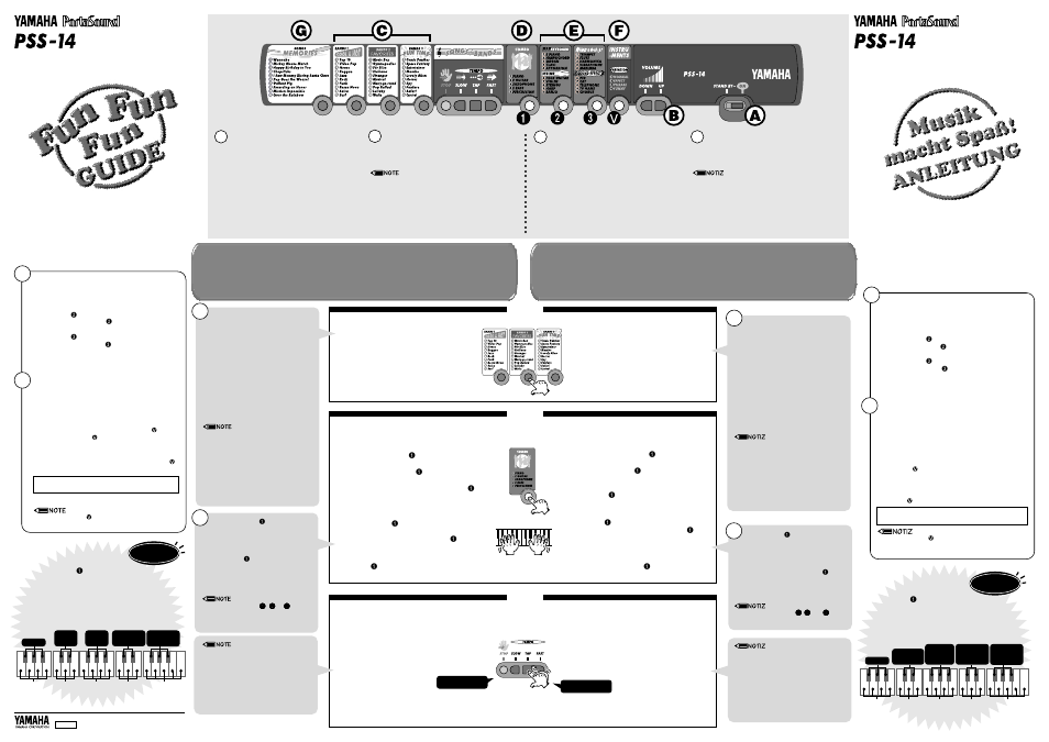 Yamaha PSS-14 User Manual | 4 pages