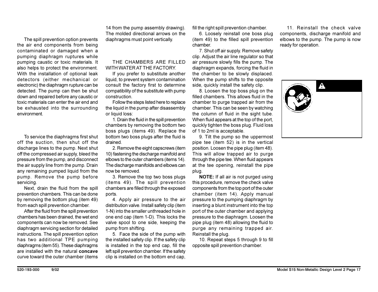 SANDPIPER S15 Non-Metallic User Manual | Page 19 / 36