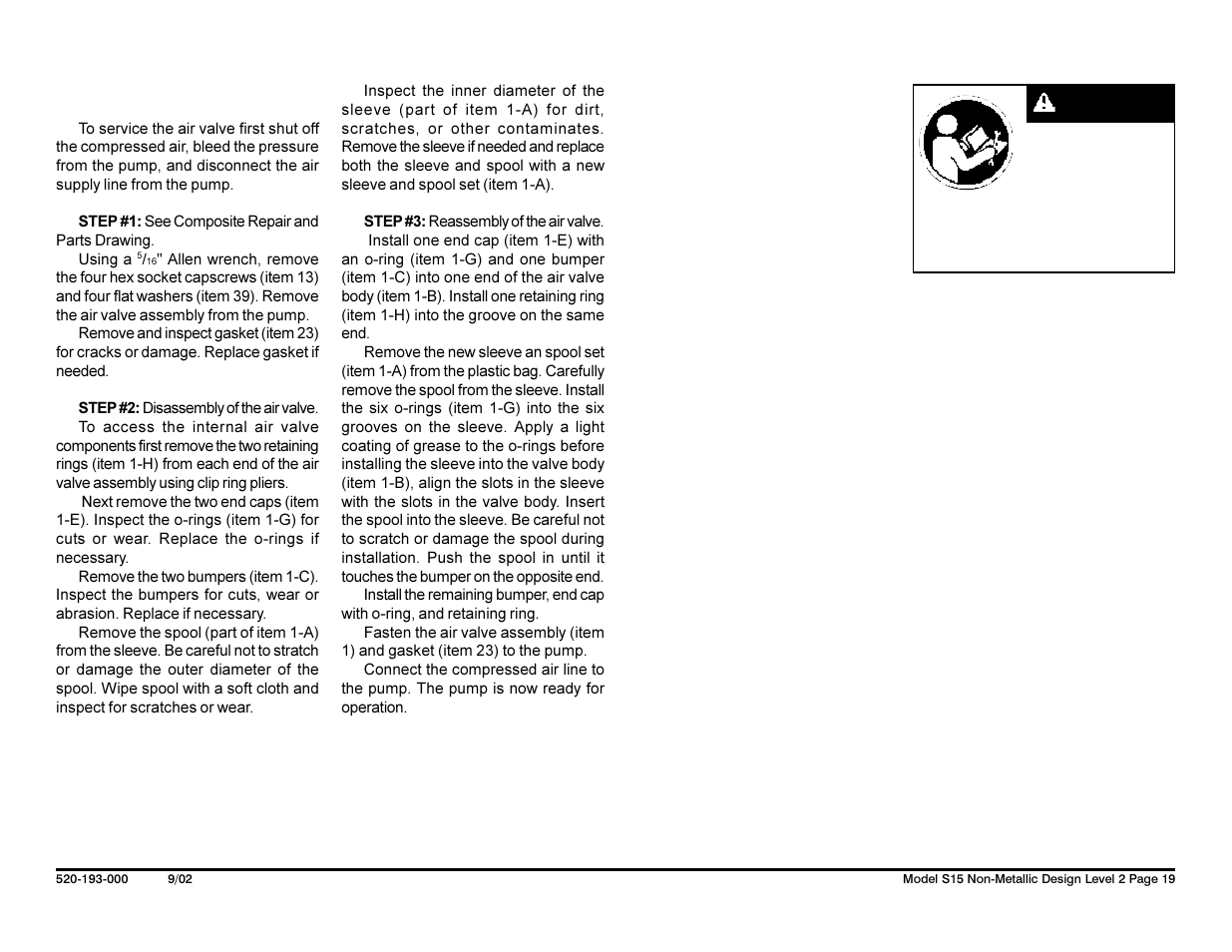 SANDPIPER S15 Non-Metallic User Manual | Page 21 / 36