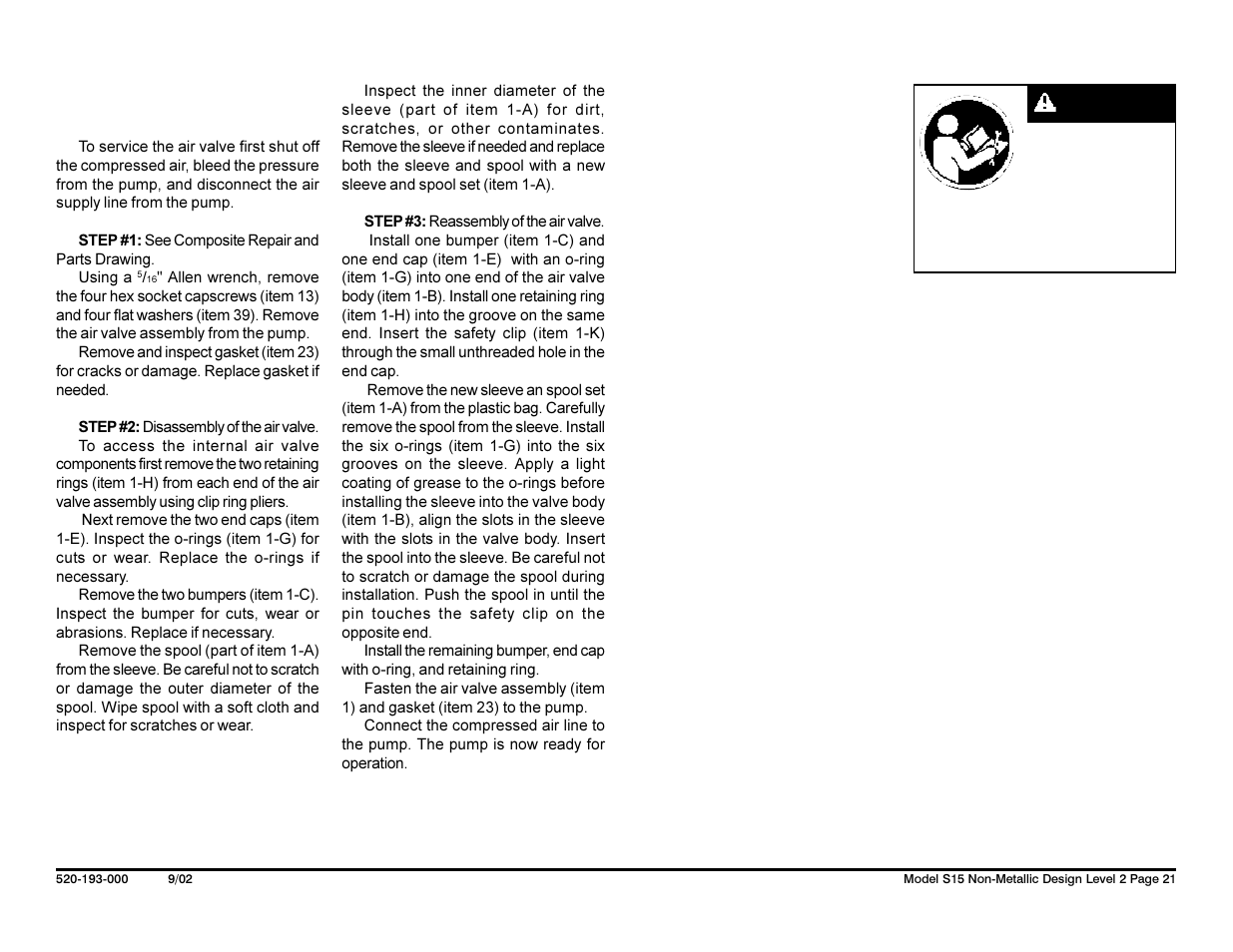 SANDPIPER S15 Non-Metallic User Manual | Page 23 / 36