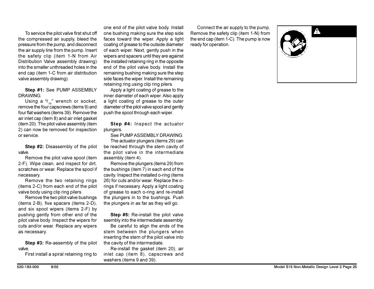 SANDPIPER S15 Non-Metallic User Manual | Page 27 / 36