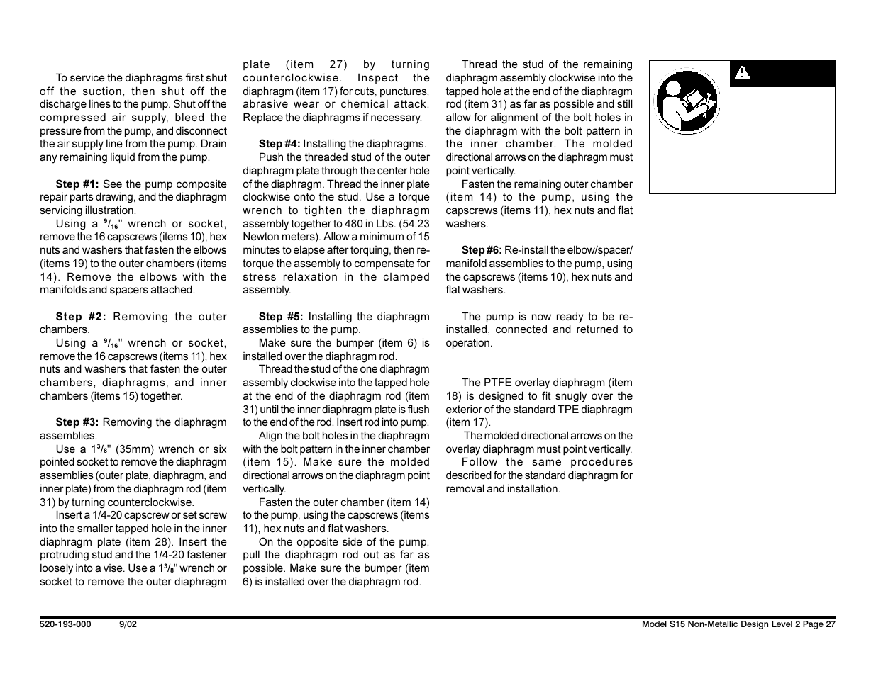 SANDPIPER S15 Non-Metallic User Manual | Page 29 / 36