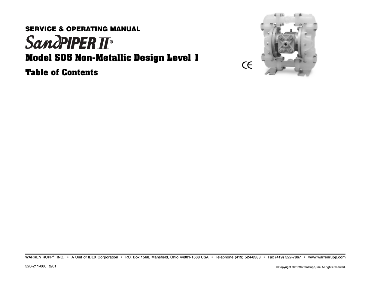 SANDPIPER S05 Non-Metallic User Manual | 31 pages