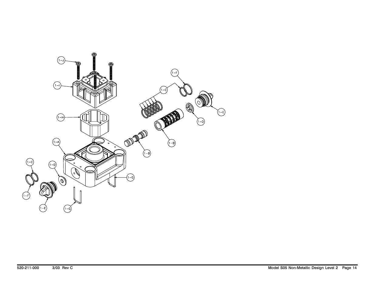 Air distribution valve assembly drawing | SANDPIPER S05 Non-Metallic User Manual | Page 14 / 31