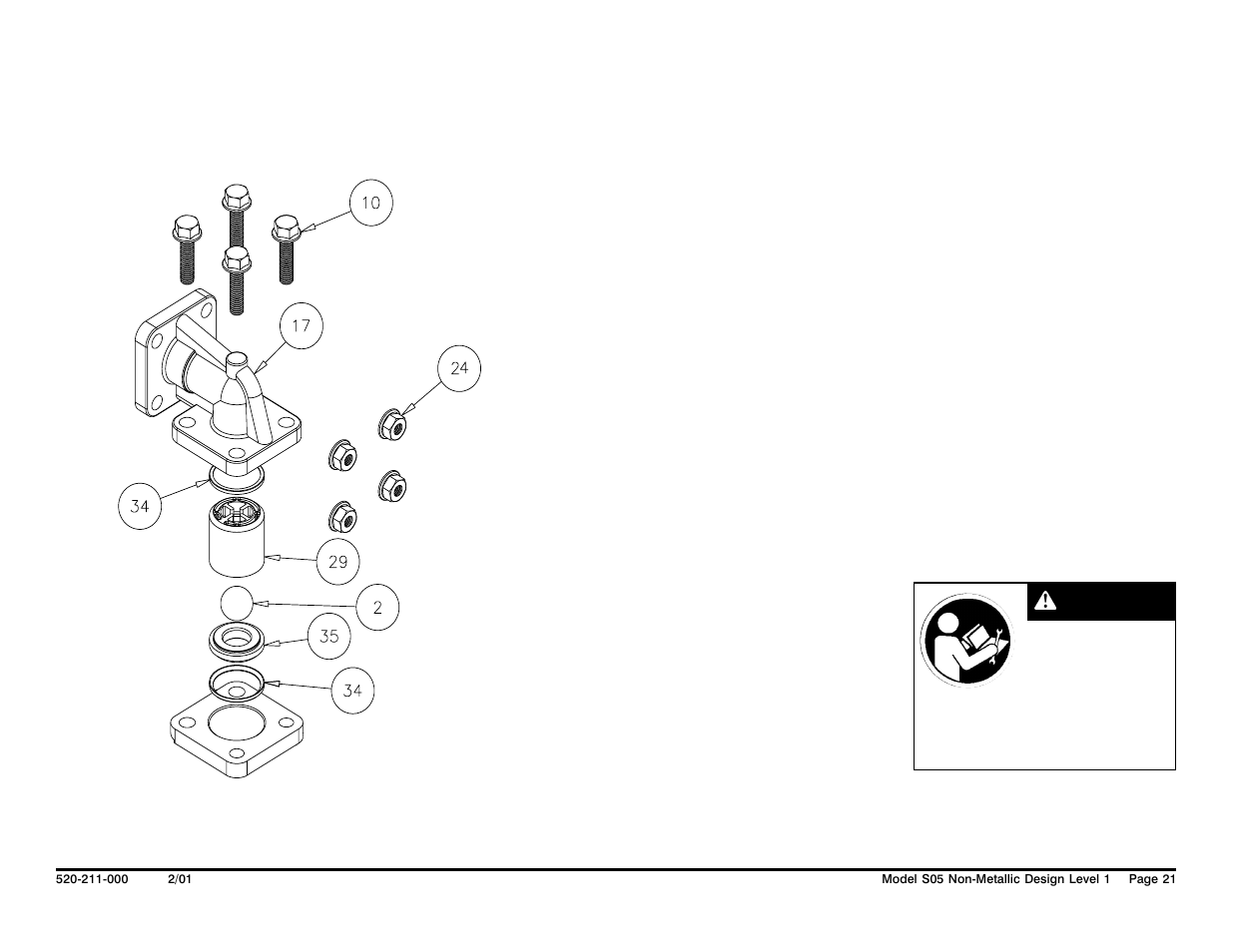Modular check ball valve drawing | SANDPIPER S05 Non-Metallic User Manual | Page 23 / 31
