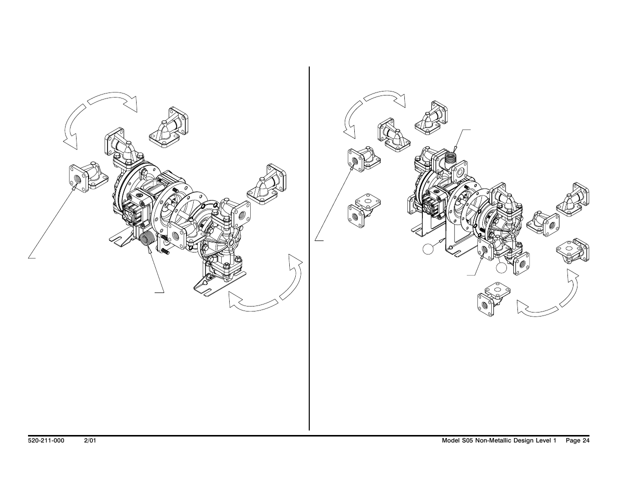 Dual port option drawing | SANDPIPER S05 Non-Metallic User Manual | Page 26 / 31