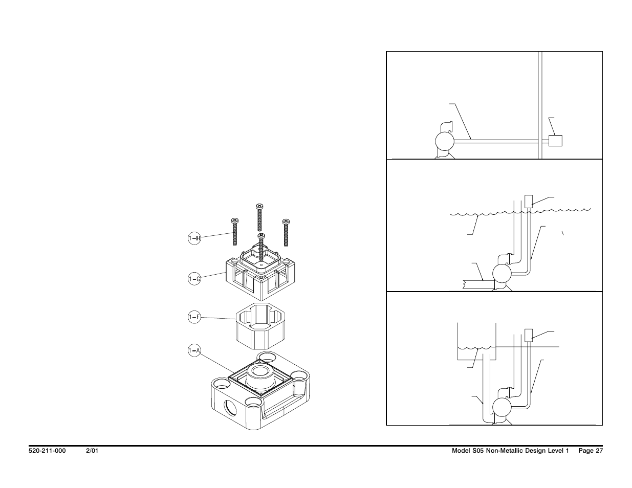 Exhaust conversion drawing | SANDPIPER S05 Non-Metallic User Manual | Page 29 / 31